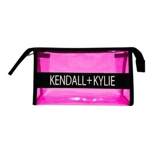 NWOT Kendall +‎ Kylie Pink Transparent Cosmetic Makeup Bag